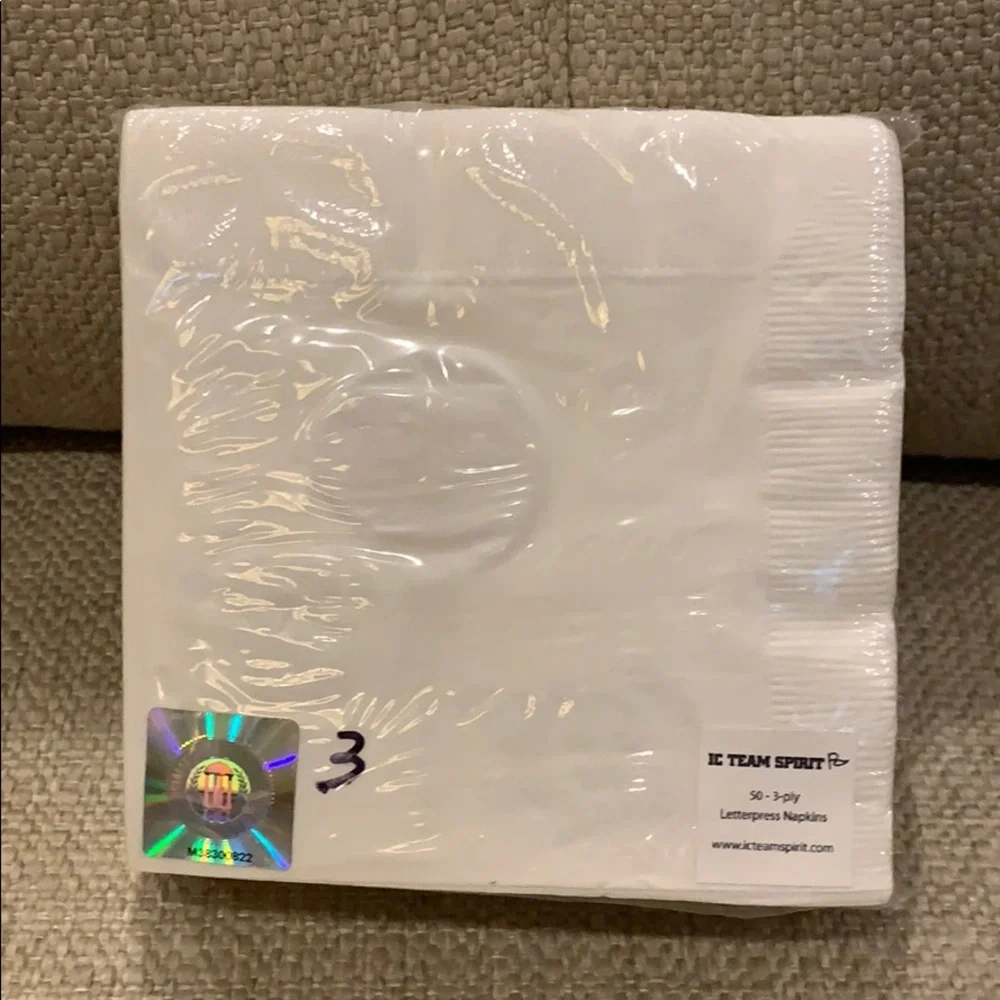100 Embossed LSU Christmas Napkins 3 Ply